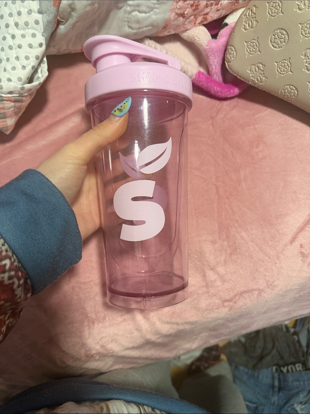Pink haker Bottle with Flip Lid - Brand